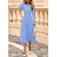 thumbnail image 2 of PRETTYGARDEN Women's Long Sleeve Midi Sweater Dress Fall Crewneck Knit A Line Pleated Wedding Guest Winter Dresses, 2 of 6