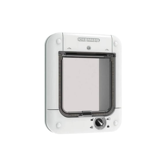 Cat Mate Microchip and I.D. Disc Door for Entry Control of Cats and Other Small Pets - White