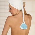 thumbnail image 2 of Unique Bargains 1 Pc Long Handle Bath Brush Back Scrubber for Bathroom 15.35" Length Blue, 2 of 6