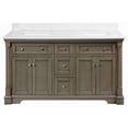 thumbnail image 5 of Sydney 60" Double Bathroom Vanity with Weathered Gray Cabinet and Engineered Marble Top, 5 of 7