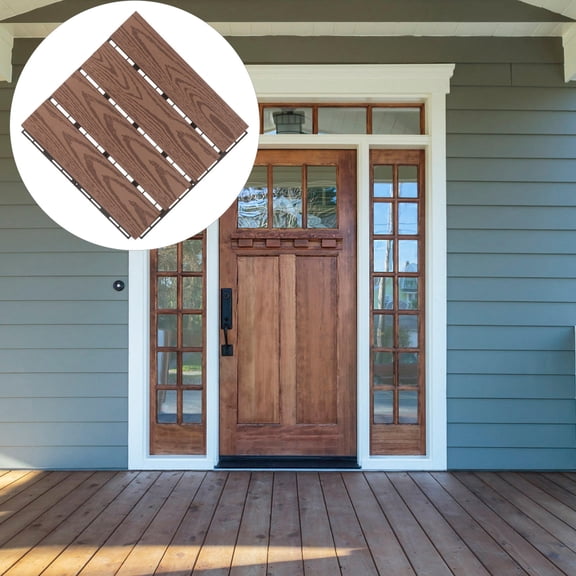 OUNONA Flooring Interlocking Tiles Indoor 34.00X34.00X2.00CM Coffee