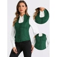 thumbnail image 2 of DARING DIVA Women's U Neck Jacquard Single Breasted Floral Gothic Waistcoat L Green, 2 of 6