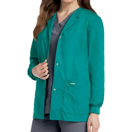 

Landau Women s Snap Front Warm-up Scrub Jacket