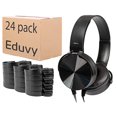 thumbnail image 1 of Auriculares a granel para aula, paquete de 24 auriculares escolares duraderos con cable para estudiantes. Los maestros deben tener suministros desde la primaria hasta la universidad (negro), 1 of 5