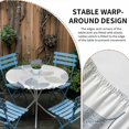 thumbnail image 2 of Sage Green Blue Leaves Round Tablecloth for 36-44 Inch Tables, Fitted Table Cover with Elastic Edge, Vintage Rustic Botanical Waterproof Outdoor Table Cloth Protector for Patio Garden Dinner Picnic, 2 of 9