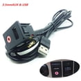 thumbnail image 1 of Car for Audi o Male Port Auto 3.5mm USB AUX Jack Flush Mount Adapter Panel Input Kit -, 1 of 4