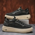 thumbnail image 4 of Men's & Slip-On Low-Top Chunky Platform Sneakers - All-Terrain Traction for Urban, Beach, Outdoor (Unisex) - Easy-Clean Thick-Soled All-Season Casual Shoes with PU Upper & Rubber Sole, Round Toe Fit, 4 of 10