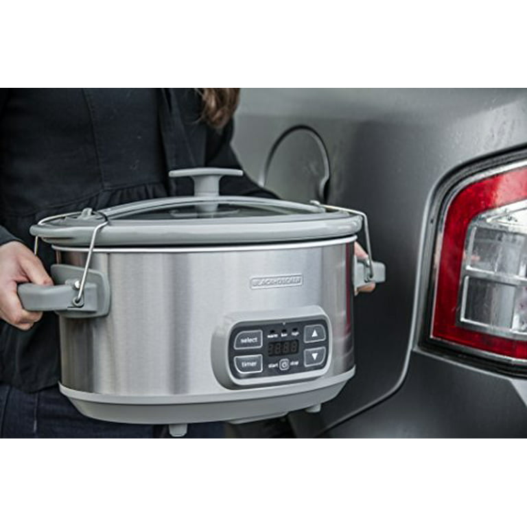 BLACK+DECKER 7 Qt. Stainless Steel Electric Slow Cooker with Temperature  Probe and Precision Sous-Vide SCD7007SSD - The Home Depot