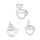 thumbnail image 1 of 3 piezas de de pared con taza de café, decoración artística creativa, artesanías elegantes, decoración de de pared, letrero de café para, 1 of 9