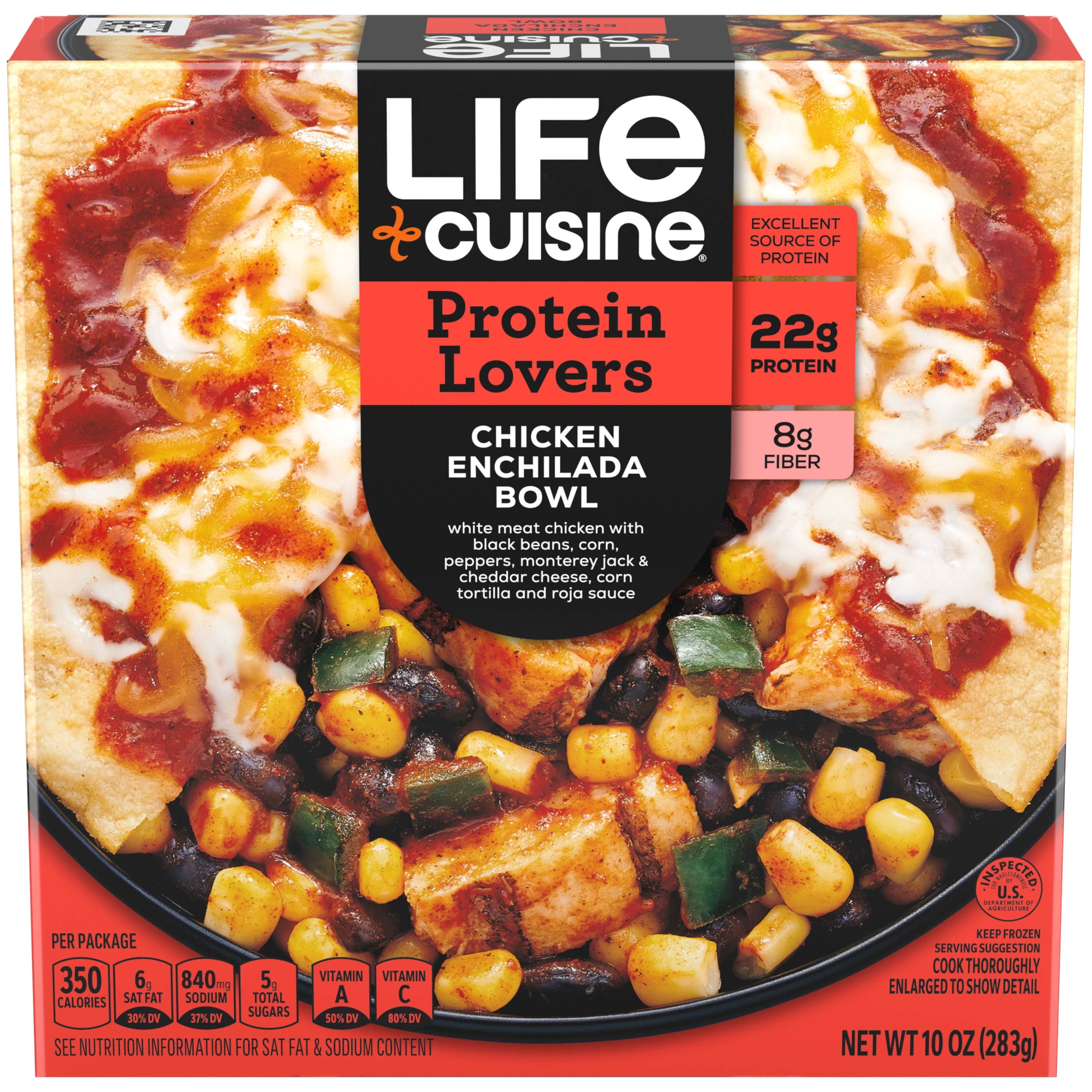 Life Cuisine Chicken Enchilada Bowl Meal, 10 oz (Frozen)