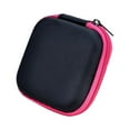 thumbnail image 1 of Conteneur d'Écouteurs Universel Gain de Place Matériau Premium Sac de Rangement Rigide Anti-Rayures Câble de Transport Chargeur de Voyage USB Rose Rouge, 1 of 9