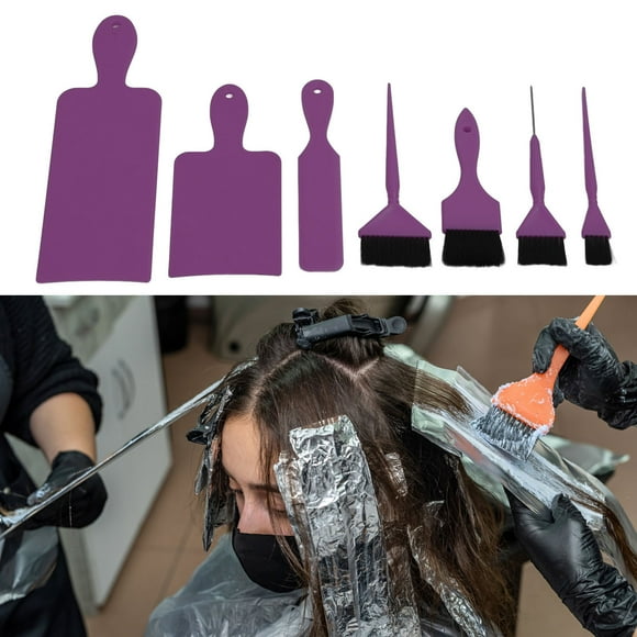Balayage Highlighting Board And Brush Kit Professional ABS Hair Dye Tool Set, Multifunctional for Hair Highlighting, with 3 Highlight Paddle, 4 Color Applying Brush