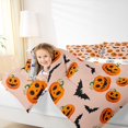 thumbnail image 3 of Homewish Classic Cartoon Pumpkin Full Size Comforter Sets for Kids, Orange Spooky Sugar Bat Bedding Comforter Set, Halloween Reversible, 3 Pieces, 1 Comforter and 2 Pillowcases, 3 of 6