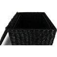 thumbnail image 3 of Seagrass Rolling File Cabinet - Home Filing Cabinet - Hanging File Organizer - Home and Office Wicker File Cabinet - Water Hyacinth Storage Basket for File Storage (Grey), 3 of 12