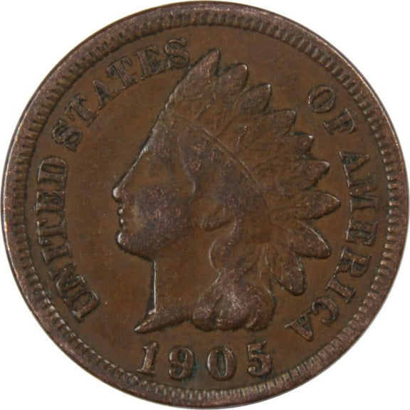 1905 Indian Head Cent VF Very Fine Bronze Penny 1c Coin Collectible