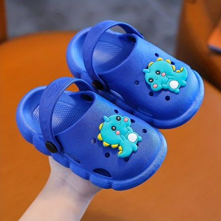 

Girls Boys Clogs With Cartoon Dinosaur Charm Summer Comfortable Lightweight Hollow Out Sandals For Toddler Children Kids