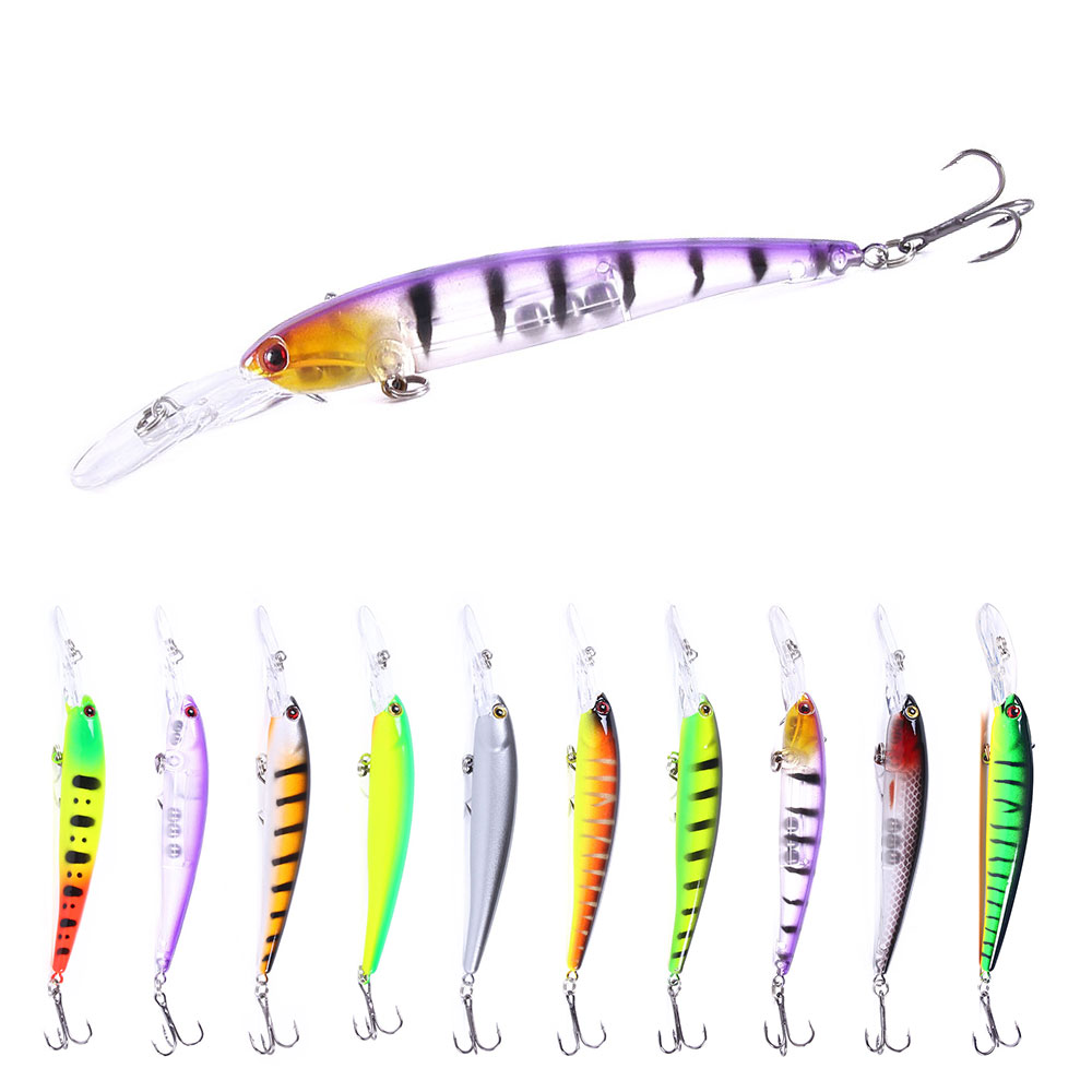 HENGJIA Fishing Lures Large Hard Bait Minnow VIB Lure with Treble Hook Life-Like Swimbait Fishing Bait Popper Crankbait Sinking Lure for Bass Trout Walleye Redfish