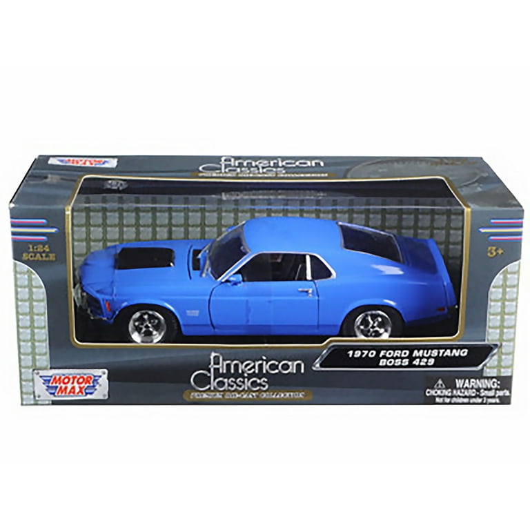 1970 Ford Mustang Boss 429 Blue 1/24 Diecast Model Car by