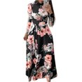 thumbnail image 2 of LYMAYTER Robe Fleurie Femme Mode Imprimée Robe d'Été Manches Courtes Décontractée pour Femmes, 2 of 8