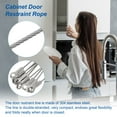 thumbnail image 5 of Uxcell 20Pcs 20" Cabinet Door Restraint with Screws, 304 Stainless Steel Cupboard Door Protector Hinge Limiter, 5 of 6