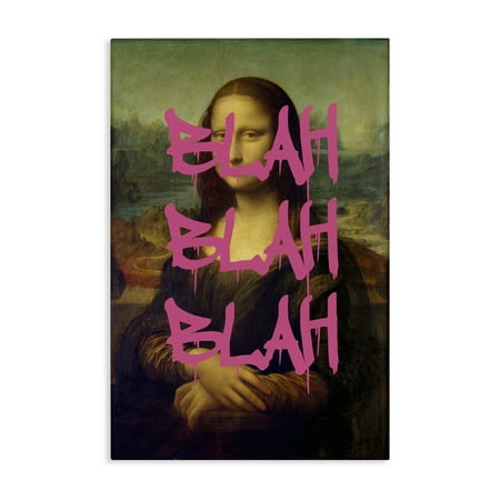 Graffiti Over Mona Lisa Canvas Wall Art, design by Masters Redux