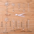 thumbnail image 4 of Crystal Snowflake Icicle Christmas Ornament Transparent Pendant Hanging Tree Decorations Simulated Ice Snow For Minimalist Holiday Style , 10pcs, Blue, 4 of 7