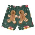 thumbnail image 7 of FORMRS Boys Swim Trunks Quick Dry Mesh Liner Boardshorts Sizes XS-XL, Green Christmas Gingerbread, 7 of 7