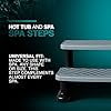 Puri Tech Universal Spa & Hot Tub Outdoor Steps No Slip Grip Support - Grey