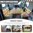 thumbnail image 3 of XYZCANDO Sunflower Roses RV Dinette Cushion Covers Universal RV Accessories Outdoor Travel Use Comfortable Bench Cushion Stretchable Couch Cover 2 Cushion Sofa Washable Sofa Cover Gifts for Friend, 3 of 7