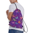 thumbnail image 3 of Drawstring Backpack - Colorful Minimalist Horse Splash Proof Small Drawstring Gym Bag for Women Men, Cinch Sports String Bag Backpack for Travel Swimming Beach, 3 of 8