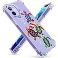 thumbnail image 1 of Swiming Turtle Clear Case for iPhone 12,Aesthetic Art Design Case for Men Women,Unique Soft Transparent TPU Bumper Case Cover, 1 of 5