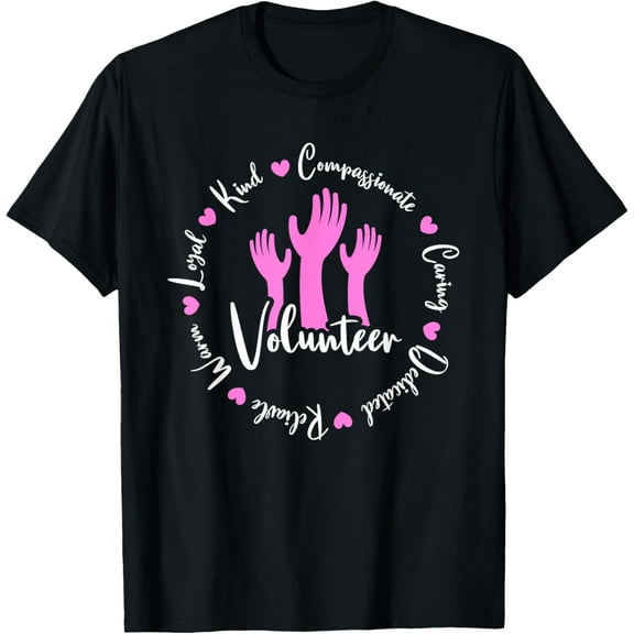 Volunteer Voluntary Volunteering T-Shirt men and women can wear, black, white, gifts