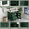 thumbnail image 5 of Bellemave 30" Bathroom Vanity with Single Sink Combo Set, Modern Wood Undermount Bathroom Sink Cabinet with 2 Drawers and a Tip-Out Drawer, Freestanding Bathroom Vanities（Green）, 5 of 9