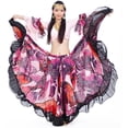 thumbnail image 4 of Maxi bohemia para mujer Zulema Hippie Gypsy Boho Dress Belly Dance Costume Bra con Rosado Falda de gitana tribal, 4 of 8