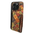 thumbnail image 5 of for iPhone 16 Plus Phone Case, Flowers Designed PU Leather Wallet Card Case Credit Card Slot Holder Lightweight Protective Case with Kickstand Shockproof Rugged Phone Case,Autumn, 5 of 6
