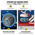 thumbnail image 4 of 110V Commercial Ice Shaving Machine, 300W Dual Blade Ice Crusher, ETL Approved 440LBS/H Stainless Steel Snow Cone Maker with Safety Switch, 4 of 7