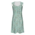 thumbnail image 5 of Summer Sundresses for Women 2024 Plus Size Comfort Printed Sleeveless V-Neck Dress, 5 of 6