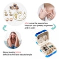 thumbnail image 4 of Flag of Israel Portable Square Jewelry Box Earrings Necklaces Bracelets Organizer for Girls and Women, 4 of 6