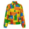 thumbnail image 5 of Jackets for Women Winter Coat Jackets Flannel Stand Collar Jacket(Brick Art,Size:S-4XL), 5 of 7