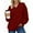 Red, variant on UVN Womens Oversized Sweatshirts Fall Winter Long Sleeve V Neck Hoodies Ladies Casual Loose Pullover Clothes