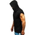 thumbnail image 4 of iopqo tank tops men men fitness muscle solid sleeveless hooded bodybuilding tight-drying topssummer tops mens t shirt black xxl, 4 of 9