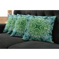 thumbnail image 5 of Ambesonne Green Throw Pillow Cover 4 Pack, Tie Dye Effect Bohemian, 18", Green and Teal, 5 of 5