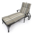 thumbnail image 3 of Jordan Manufacturing Sunbrella 72" x 22" Milano Char Gray Stripe Rectangular Outdoor Chaise Lounge Cushion with Ties and Hanger Loop, 3 of 12