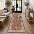 thumbnail image 3 of SIXHOME 2'x6' Runner Rug Machine Washable Runner Carpet Vintage Traditional Rug Runner for Bedroom Kitchen Entryway Indoor Soft Non Slip Runner Retro Home Decor Brick Red, 3 of 6