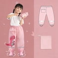 thumbnail image 2 of EnJoCho Kids Rain Pants Boys Girls 𝖶aterproof Trousers Toddlers Mud Dirty Proof Stirrups Reflective Mud Pants 1-8 Years Outdoor Adventure Playwear Bottoms, 2 of 4