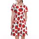 thumbnail image 1 of Easygdp Cartoon Ladybug para Vestido Transpirable de Mujer, Vestido Suelto de Manga Corta con Pliegues y Bolsillos para el Verano, 1 of 6