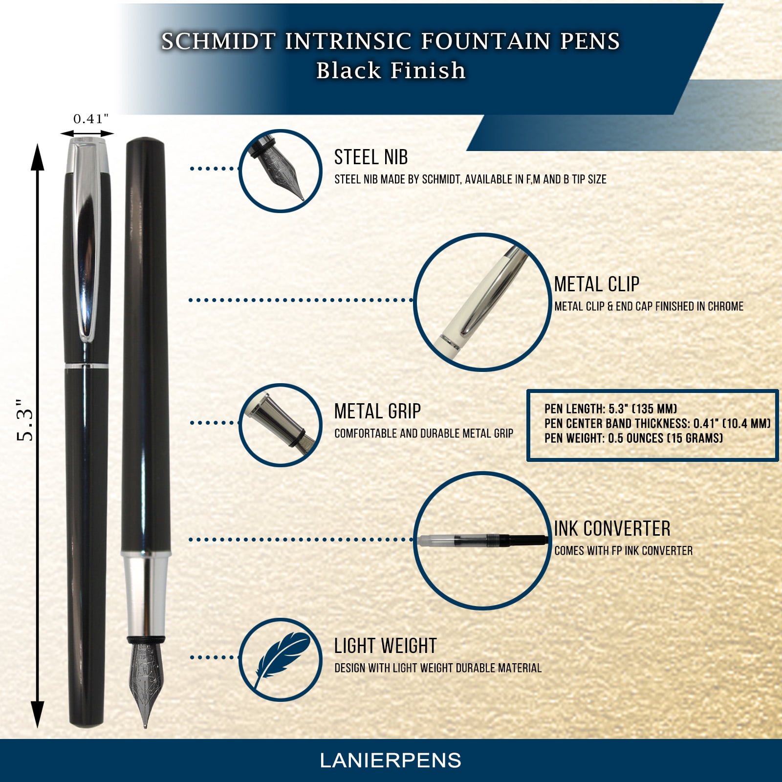 Schmidt Intrinsic Fountain Pen - Black
