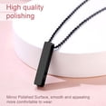 thumbnail image 6 of FindChic Urn Necklaces for Ashes Women Black Vertical Bar Pendant Necklace Stainless Steel Waterproof Cremation Urn Jewelry with Funnel Birthday Mothers Day Gifts for Mom Her Wife, 6 of 7