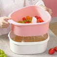 thumbnail image 2 of Baohd Fruit Cleaning Vegetable Washing Machine Rotating Drain Basket Leakproof Colander Scrubbing Kitchen Accessories Blue, 2 of 6