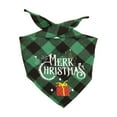 thumbnail image 2 of Christmas Dog Bandana Small-Red Black Dog Scarf Buffalo Plaid Printing Adjustable Bib Handkerchief Accessories for Small Dogs Cats (Green,25.2"*17.3"), 2 of 7